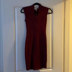 Burgundy work dress